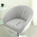 Semi-Circular Chair Cover Elastic Dining Chairs Slipcovers Accent Curved Chairs Dustproof Covers Armchair Seat Case Home Decor Wattsspeed