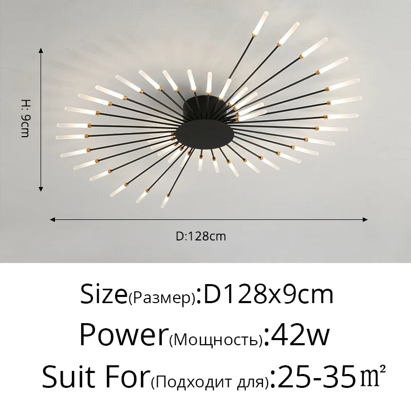 2026 New firework led Chandelier For Living Room Bedroom Home chandelier Modern Led Ceiling Chandelier Lamp Lighting chandelier