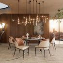 Dining Chairs Set of 2, Faux Leather Dining Chairs Upholstered Padded Modern Dining Room Chairs Back Wood Kitchen Make Up Chairs Wattsspeed