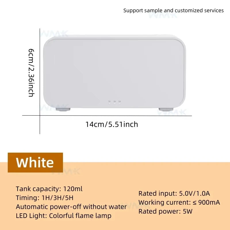 Air Aroma Humidifier Diffuser Essential Oils Humidifiers Mini Flame Automatic Fragrance Diffuser Home Humidifier With LED Light Wattsspeed