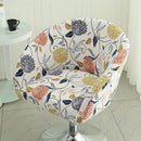 Semi-Circular Chair Cover Elastic Dining Chairs Slipcovers Accent Curved Chairs Dustproof Covers Armchair Seat Case Home Decor Wattsspeed