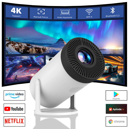 Powerful Portable Projector with Wifi and Bluetooth 1080P Supports 4K Android 11 Home Cinema Outdoor proyector