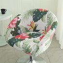 Semi-Circular Chair Cover Elastic Dining Chairs Slipcovers Accent Curved Chairs Dustproof Covers Armchair Seat Case Home Decor Wattsspeed