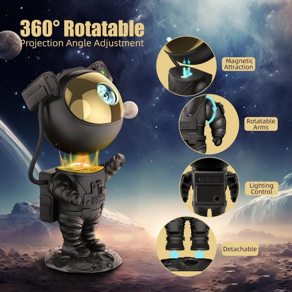 Galaxy Projector for Room Decor Astronaut Star Projector, Cool Stuff for Men's Bedroom Accessories, LED Nebula Light with Remote