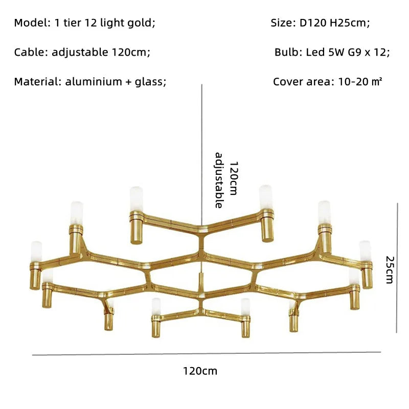 Crown Major Chandelier Nordic Tube Silver Chandelier Modern Led Art Designer Luxury Chandelier For Kitchen Hotel Big Chandelier