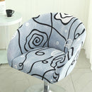 Semi-Circular Chair Cover Elastic Dining Chairs Slipcovers Accent Curved Chairs Dustproof Covers Armchair Seat Case Home Decor Wattsspeed