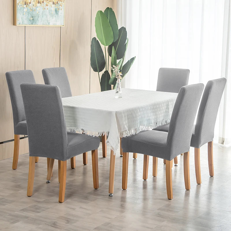 Durable Elastic Fabric Cover For Dining Chairs,Jacquard Chair Cover,Chairs Covers Stretch For Kitchens Home Living Room Decor