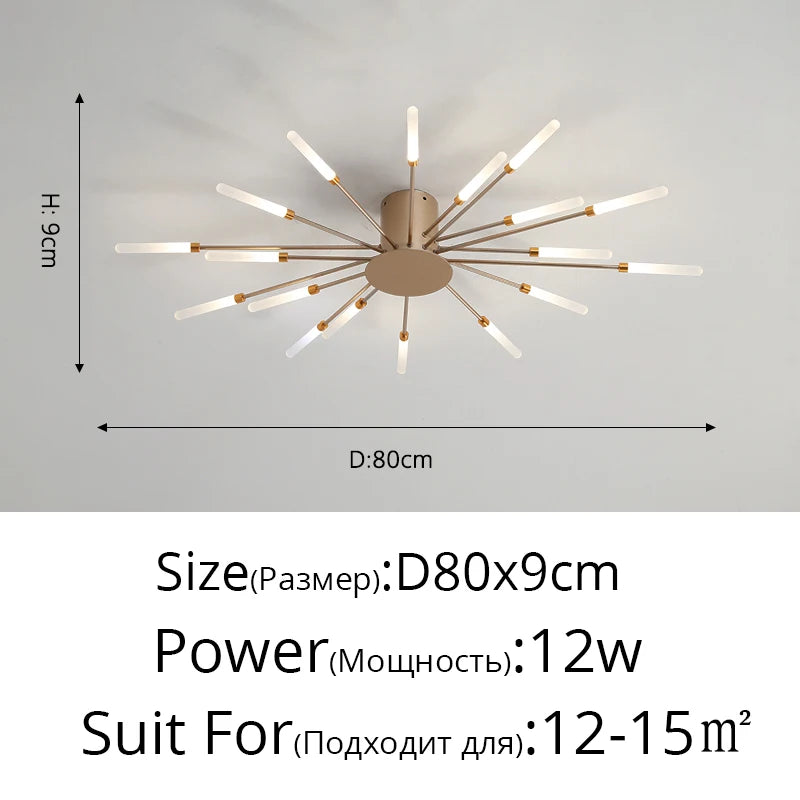 2026 New firework led Chandelier For Living Room Bedroom Home chandelier Modern Led Ceiling Chandelier Lamp Lighting chandelier