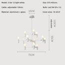 Crown Major Chandelier Nordic Tube Silver Chandelier Modern Led Art Designer Luxury Chandelier For Kitchen Hotel Big Chandelier Wattsspeed