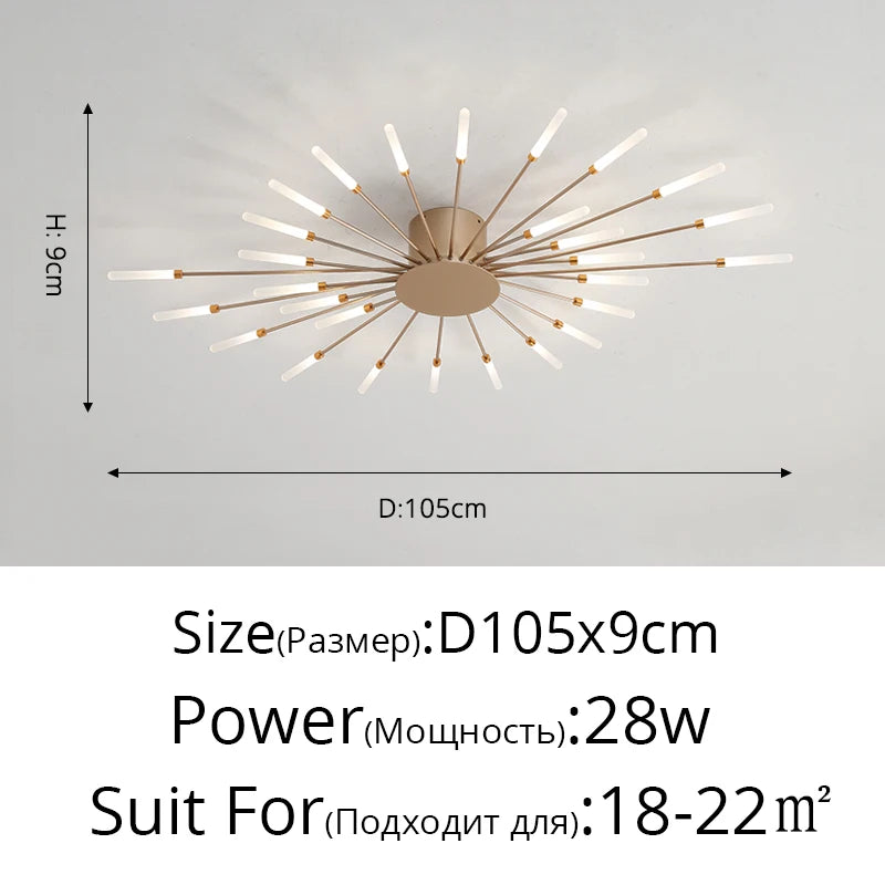 2026 New firework led Chandelier For Living Room Bedroom Home chandelier Modern Led Ceiling Chandelier Lamp Lighting chandelier