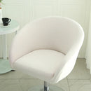 Semi-Circular Chair Cover Elastic Dining Chairs Slipcovers Accent Curved Chairs Dustproof Covers Armchair Seat Case Home Decor Wattsspeed