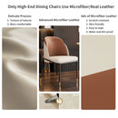 Dining Chairs Set of 2, Faux Leather Dining Chairs Upholstered Padded Modern Dining Room Chairs Back Wood Kitchen Make Up Chairs Wattsspeed
