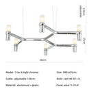 Crown Major Chandelier Nordic Tube Silver Chandelier Modern Led Art Designer Luxury Chandelier For Kitchen Hotel Big Chandelier Wattsspeed