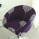 Semi-Circular Chair Cover Elastic Dining Chairs Slipcovers Accent Curved Chairs Dustproof Covers Armchair Seat Case Home Decor Wattsspeed