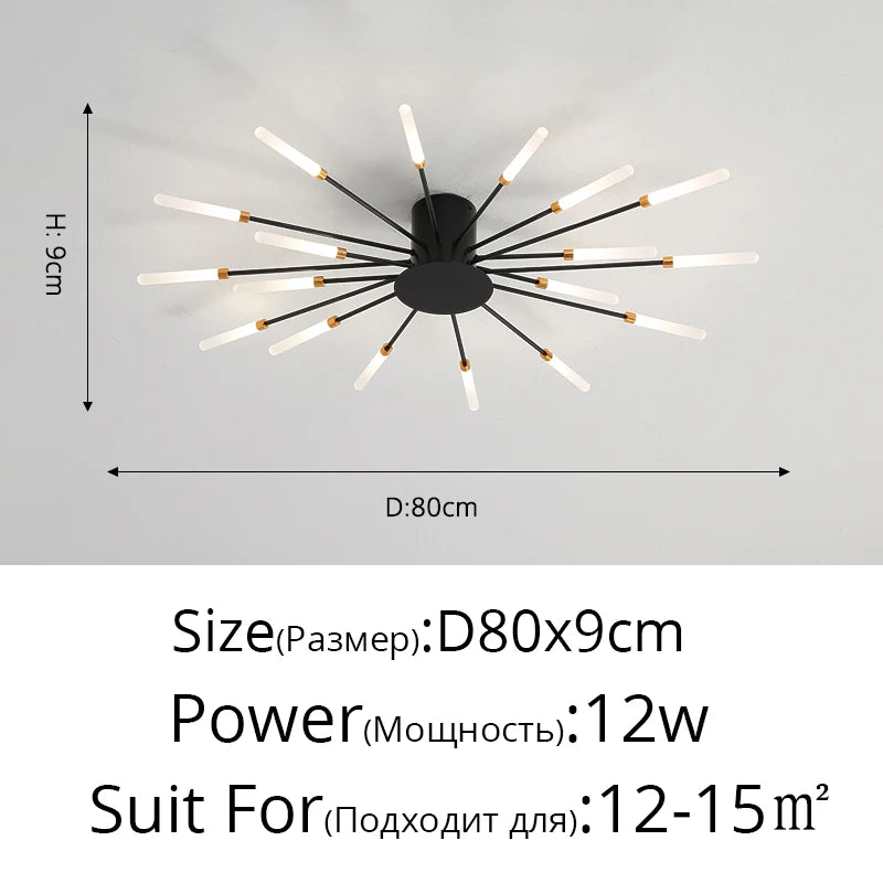 2026 New firework led Chandelier For Living Room Bedroom Home chandelier Modern Led Ceiling Chandelier Lamp Lighting chandelier
