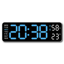 Large Digital Wall Clock Temperature and Humidity Week Display Brightness Adjustable Electronic LED Table Alarm Clock 12/24H Wattsspeed