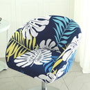Semi-Circular Chair Cover Elastic Dining Chairs Slipcovers Accent Curved Chairs Dustproof Covers Armchair Seat Case Home Decor Wattsspeed
