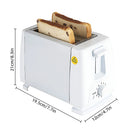 Toaster 2 Slice Wide Slot with 6 Preset Temperature and Timing Small Stainless Steel Bread Toaster with Manual Stop Wattsspeed