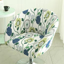 Semi-Circular Chair Cover Elastic Dining Chairs Slipcovers Accent Curved Chairs Dustproof Covers Armchair Seat Case Home Decor Wattsspeed