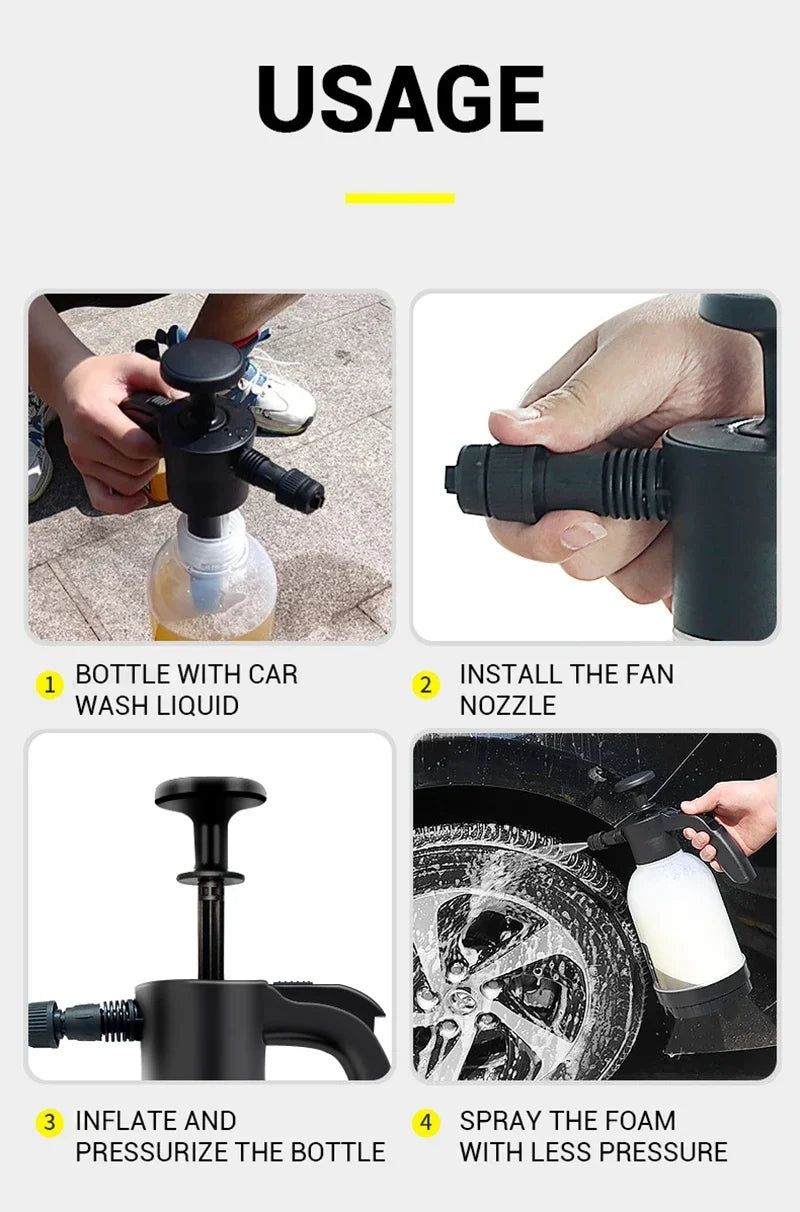 Pressure Foam Cannon Car Wash Sprayer Bottle For Thick Snow