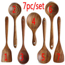 Kitchen Sets Wooden Kitchen Utensils Cooking Wooden Spoons Wooden Spoons Soup Utensils Kitchen Cooking Sets Cooking Gifts1-10PC Wattsspeed