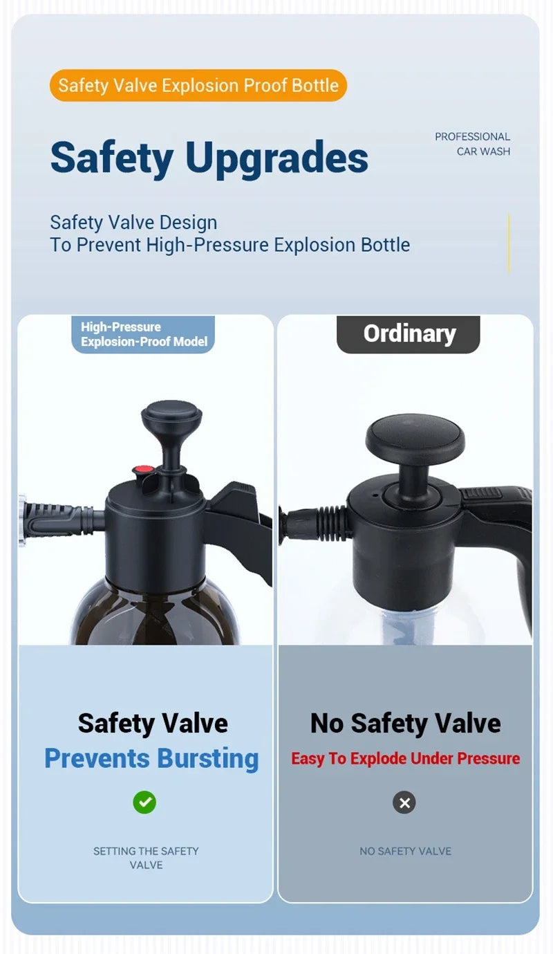 Pressure Foam Cannon Car Wash Sprayer Bottle For Thick Snow
