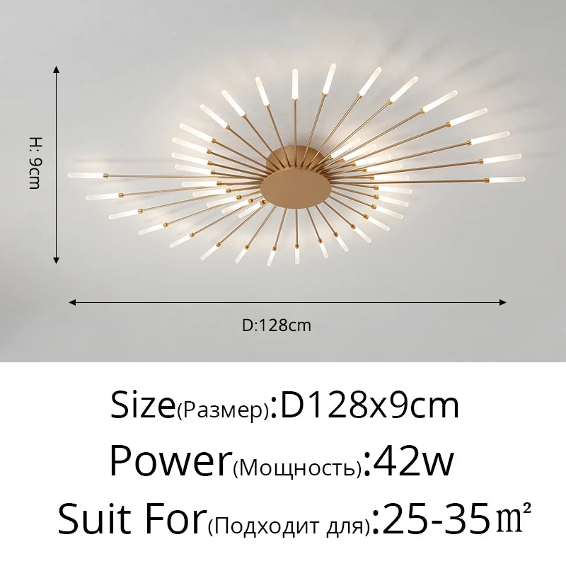 2026 New firework led Chandelier For Living Room Bedroom Home chandelier Modern Led Ceiling Chandelier Lamp Lighting chandelier