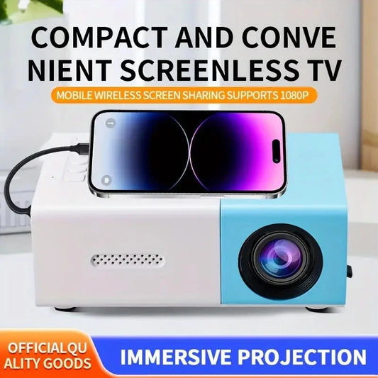 Home Theater YG300  Projector Support 1080P Decoding Built-in Audio LED Projector for Smartphone Notebook 3D Glasses As Gift