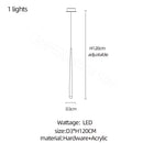 Conical Long Chandelier LED Nordic Chandelier Designer Modern Chandelier Interior Decoration Lighting High-Rise Long Chandelier Wattsspeed