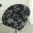 Semi-Circular Chair Cover Elastic Dining Chairs Slipcovers Accent Curved Chairs Dustproof Covers Armchair Seat Case Home Decor Wattsspeed