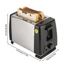 Toaster 2 Slice Wide Slot with 6 Preset Temperature and Timing Small Stainless Steel Bread Toaster with Manual Stop Wattsspeed