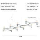 Crown Major Chandelier Nordic Tube Silver Chandelier Modern Led Art Designer Luxury Chandelier For Kitchen Hotel Big Chandelier Wattsspeed