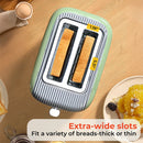 2 Slice Wide Slot Toaster with 7 Preset Temperature and Defrost Small Household Bread Maker Sandwich Maker Toaster US/EU plug Wattsspeed