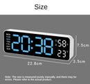 Large Digital Wall Clock Temperature and Humidity Week Display Brightness Adjustable Electronic LED Table Alarm Clock 12/24H Wattsspeed