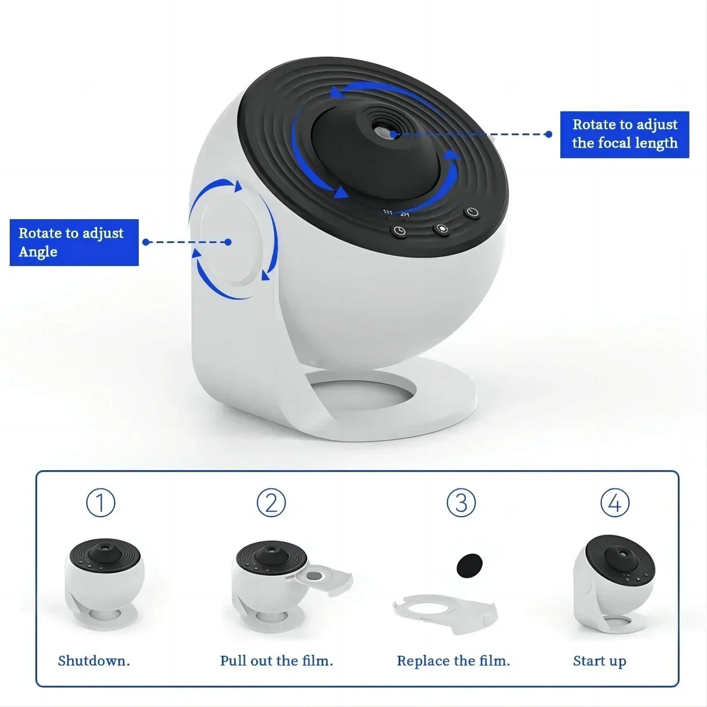 1PC Planetarium Projector for Bedroom Pro Version Galaxy Star Projector with Remote Control Bluetooth Function for Kids Adults