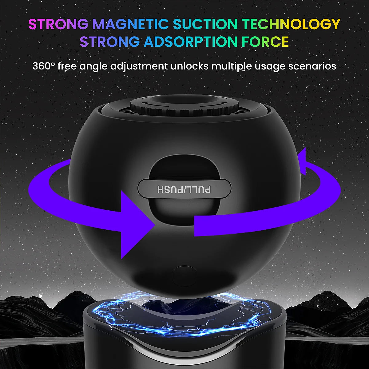 Rechargeable Portable Galaxy Light Projector,4 HD Film Discs and Night Light Projector with Adjustable Focus Lens
