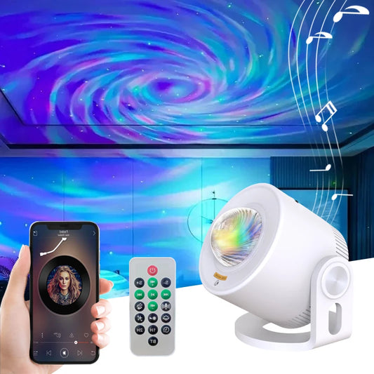 Galaxy Projector with Bluetooth & Remote, 360° Rotatable Star Projector Light, Multi-Color Nebula Cloud Projector for Bedroom