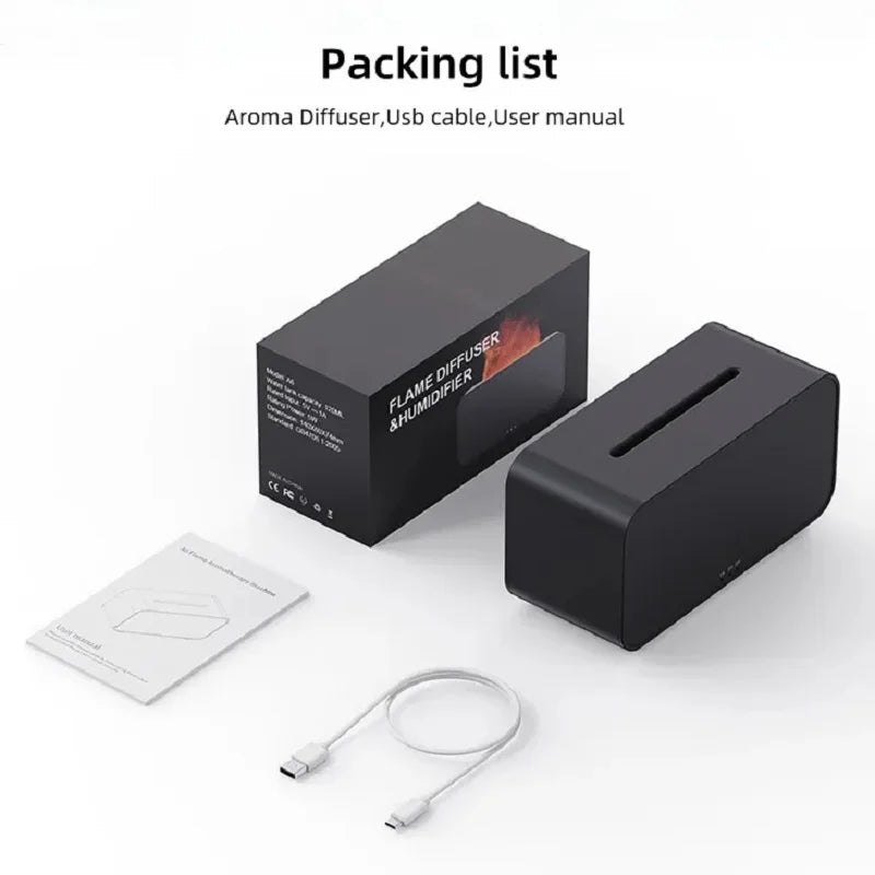 Air Aroma Humidifier Diffuser Essential Oils Humidifiers Mini Flame Automatic Fragrance Diffuser Home Humidifier With LED Light Wattsspeed
