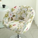 Semi-Circular Chair Cover Elastic Dining Chairs Slipcovers Accent Curved Chairs Dustproof Covers Armchair Seat Case Home Decor Wattsspeed