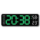 Large Digital Wall Clock Temperature and Humidity Week Display Brightness Adjustable Electronic LED Table Alarm Clock 12/24H Wattsspeed