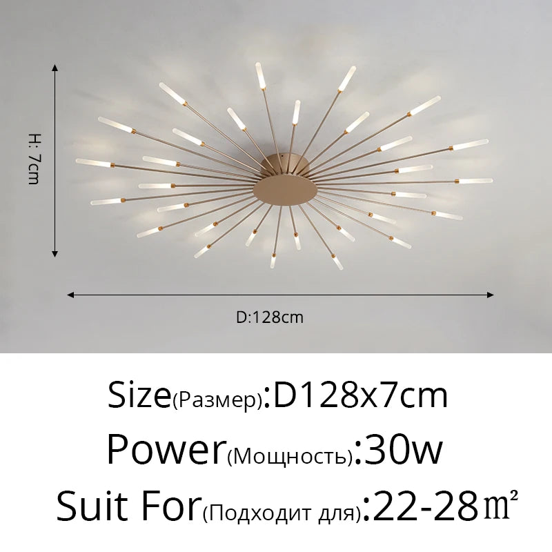 2026 New firework led Chandelier For Living Room Bedroom Home chandelier Modern Led Ceiling Chandelier Lamp Lighting chandelier