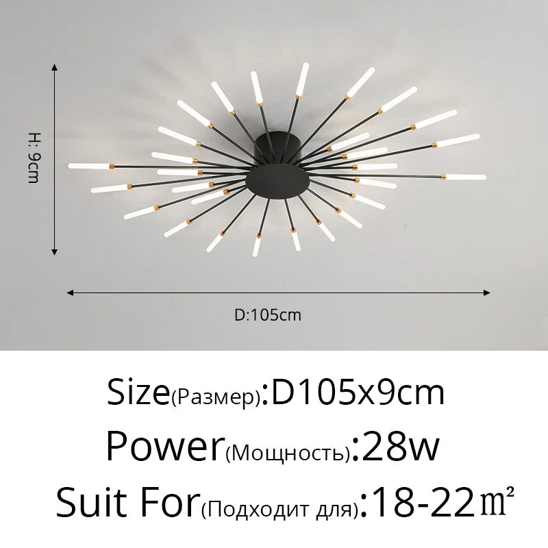 2026 New firework led Chandelier For Living Room Bedroom Home chandelier Modern Led Ceiling Chandelier Lamp Lighting chandelier