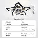 Smart Ceiling Fan with Lights Remote Control 6 Speeds Modern LED Fan Lamp Fixtures Kitchen Bedroom Household fan Wattsspeed