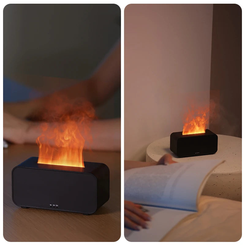 Air Aroma Humidifier Diffuser Essential Oils Humidifiers Mini Flame Automatic Fragrance Diffuser Home Humidifier With LED Light Wattsspeed