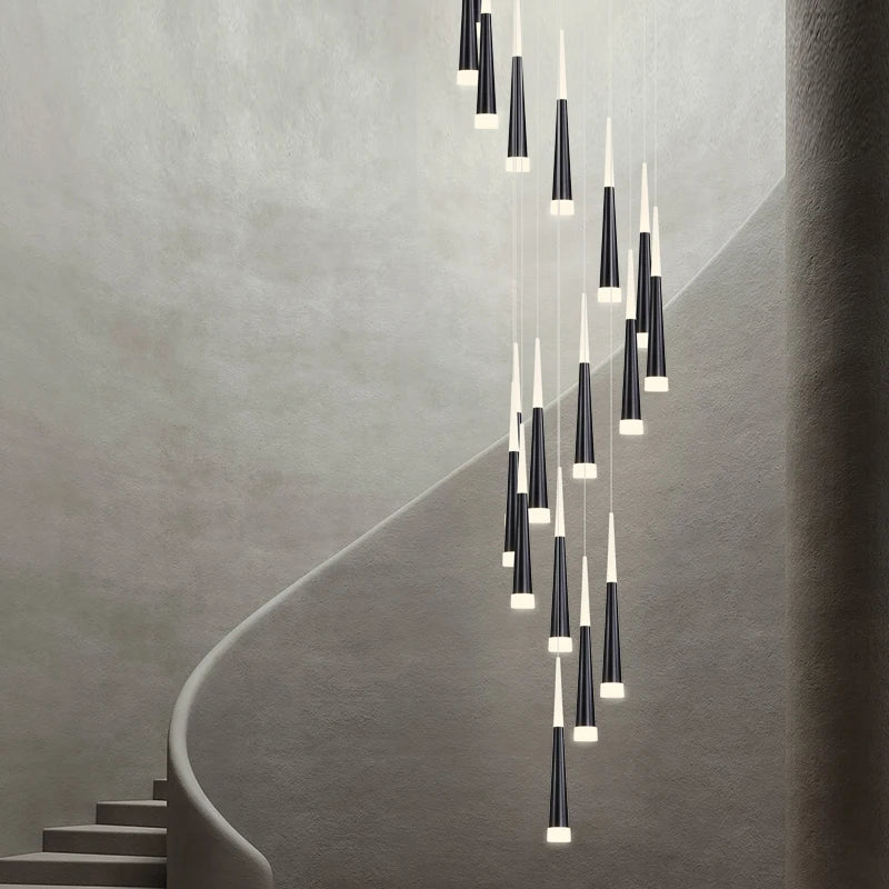 Meteor Shower Chandelier Spiral Staircase Long Chandelier Villa Ceiling Chandelier LOFT Restaurant Chandelier Can Be Customized