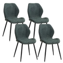EGOONM Set of 2/4/6 Upholstered Padded Dining Chairs Linen Fabric Kitchen Chairs Metal Legs for Restaurant Cafe Home Room Wattsspeed