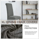 Large Size Banquet Adjustable Chair Cover Jacquard Chairs Spandex Cover Seat Covers for High Back Chairs Dining Room Hotel Home Wattsspeed