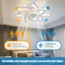 Smart Ceiling Fan with Lights Remote Control 6 Speeds Modern LED Fan Lamp Fixtures Kitchen Bedroom Household fan Wattsspeed