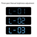 Large Digital Wall Clock Temperature and Humidity Week Display Brightness Adjustable Electronic LED Table Alarm Clock 12/24H Wattsspeed
