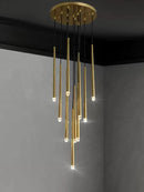 Conical Long Chandelier LED Nordic Chandelier Designer Modern Chandelier Interior Decoration Lighting High-Rise Long Chandelier Wattsspeed